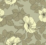 Seamless pattern with flowers rose