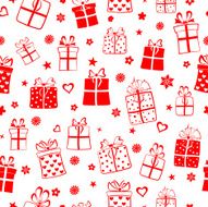 Seamless pattern of gift boxes N2