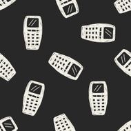 Doodle Cell phone seamless pattern background N2