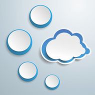 Blue Cloud With Four Circles N2