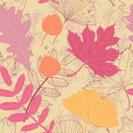 Colorful autumn leaves seamless background