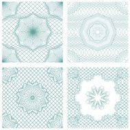 Set of seamless patterns - Guilloche ornamental Elements