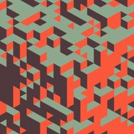 3d blocks structure background Vector illustration