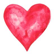 Watercolor red heart icon