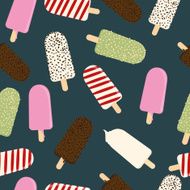 Seamless pattern with colorful ice cream