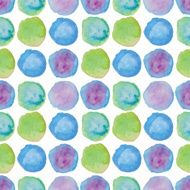 Watercolour polka dot seamless pattern