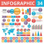 Infographic elements - set 34 Included 33 vector icons N2