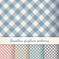 Set of seamless checkered gingham patterns N2