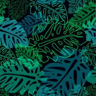 tropical pattern with leaves
