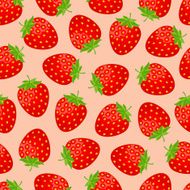 Seamless vector strawberry pattern