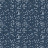 social network line pattern icon