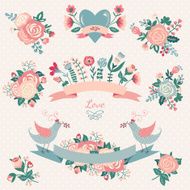 Floral collection with design elements