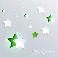 Abstract 3d paper stars background