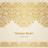 Vector vintage border in Victorian style