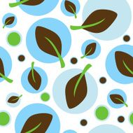 Retro leaves seamless pattern background