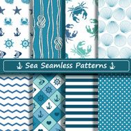 Set of sea seamless patterns N2