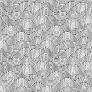 Seamless wave hand drawn pattern Abstract vintage background