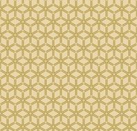 outline pattern of golden cubes