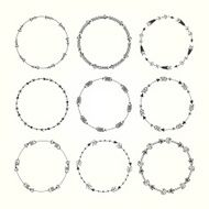 vintage hand drawn decorative frames made of arrow elements