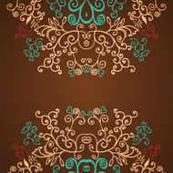 Excellent brown floral pattern design background N2