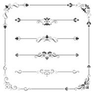 Vintage Vector Frame Border Divider Corner