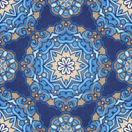 Vector seamless pattern with circle ornaments