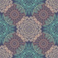 Purple seamless pattern with tracery ornaments