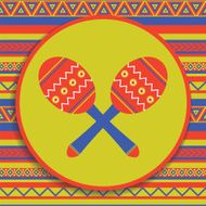 maracas on patterned background