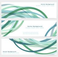 Set of abstract template banner