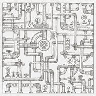 Steampunk doodle background N2