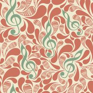 Musical notes with seamless pattern N7