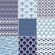 seamless ocean wave pattern N16