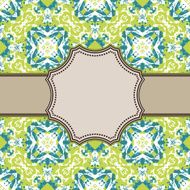 Vintage vector flower frame N14