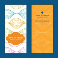 Vector colorful horizontal ogee vertical frame pattern invitation greeting cards