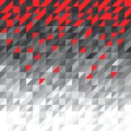 black and white background with red triangles