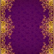 Vector floral border in Eastern style N4