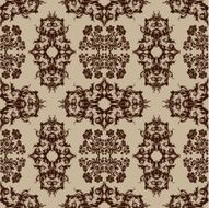 Flowers and Scroll Wallpaper - Seamless