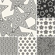 Thin lines backgrounds with pentagonal star