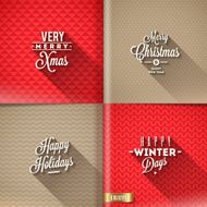 Set of Christmas type design with long shadow N2