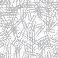 Seamless paper clips background vector