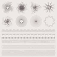 Guilloche pattern (watermarks borders) for banknote money currency cheque check