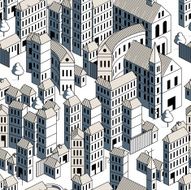buildings - seamless pattern
