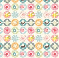 Seamless stylish flower pattern