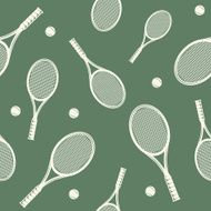 Tennis rackets seamless pattern