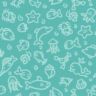 seamless pattern marine