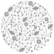 Stitched Floral Circle