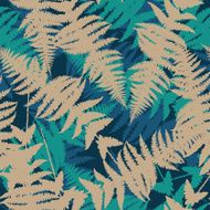 Seamless pattern of fern leaves Vector illustration