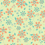 seamless retro flower pattern N2
