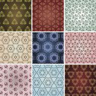 Set of Arabic and damask patterns