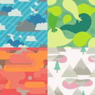 Funky Abstract Seamless Patterns